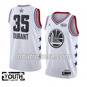 Barn Golden State Warriors Tröja Kevin Durant 35 2019 All-Star Jordan Brand Vit Swingman